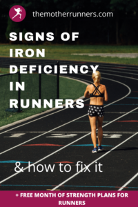 signs of iron deficiency in female runners