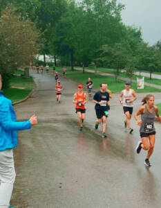 running in the rain