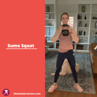 Sumo squat with a kettlebell