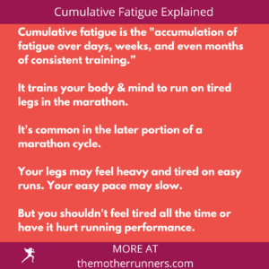 cumulative fatigue in running