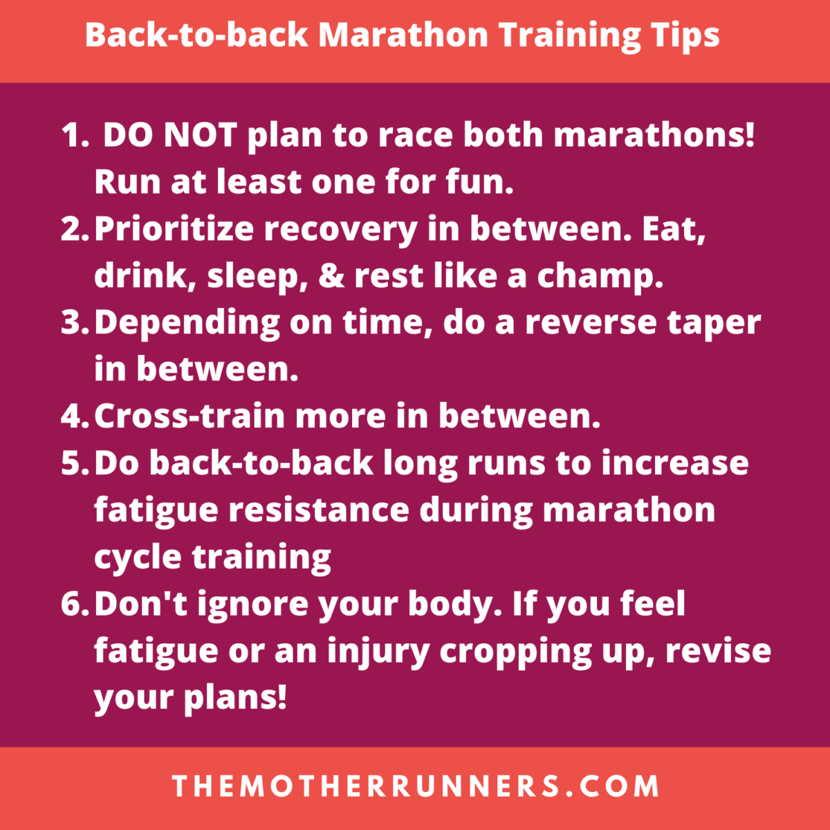 Is It Safe to Run BacktoBack Marathons? The Mother Runners