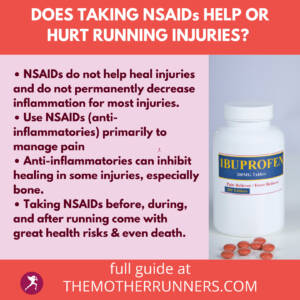 Graphic with info about ibuprofen for runners