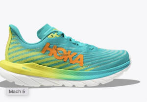 Hoka Rincon in green and blue