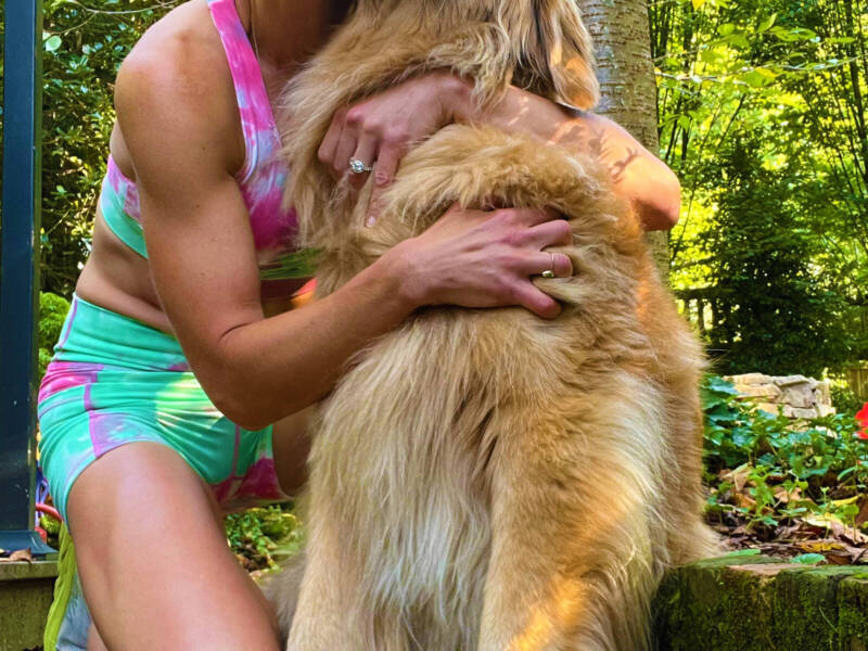 Whitney Heins with her dog