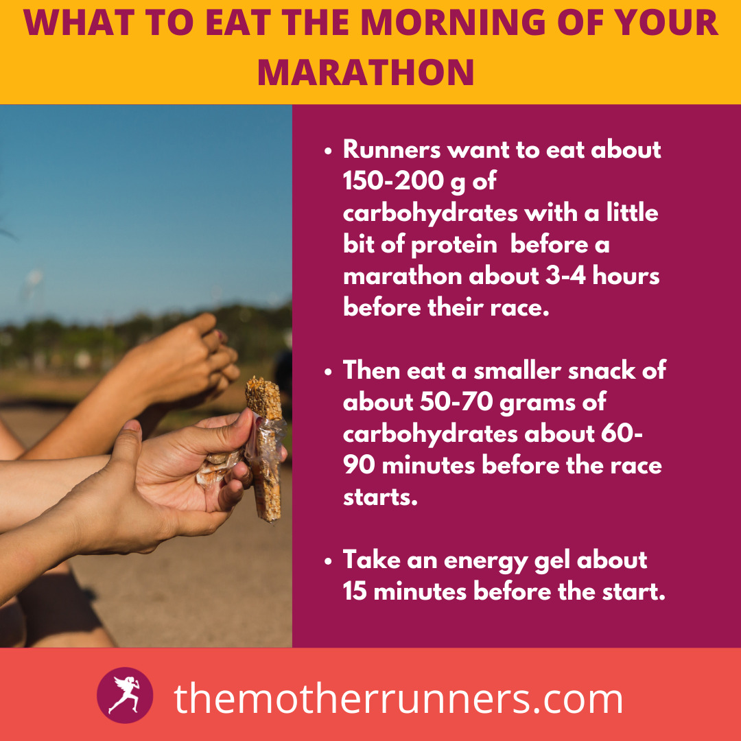 marathon morning nutrition tips IG post