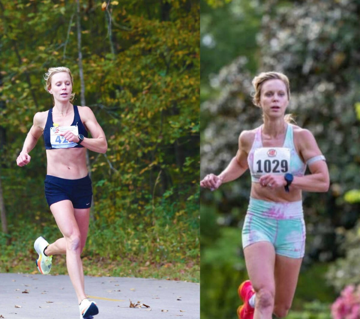 Whitney at 41 and 43 running
